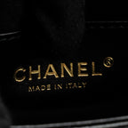 CHANEL 24C GOLD CRUSH MINI FLAP BAG CALFSKIN BLACK GHW (MICROCHIP)