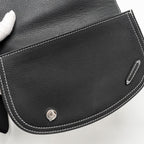 DIOR X KAWS POUCH SADDLE BAG LEATHER BLACK SHW