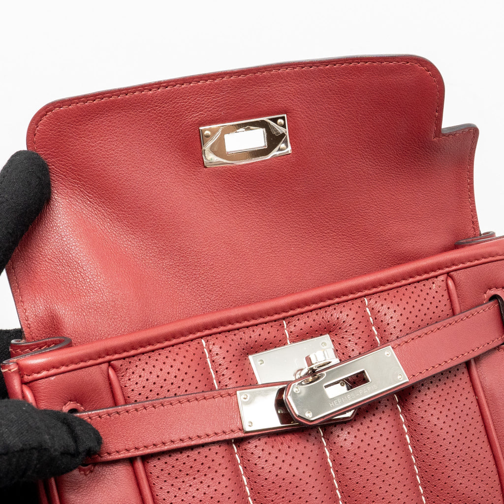 Hermes Berline Mini Swift K1 Rouge Grenat SHW
