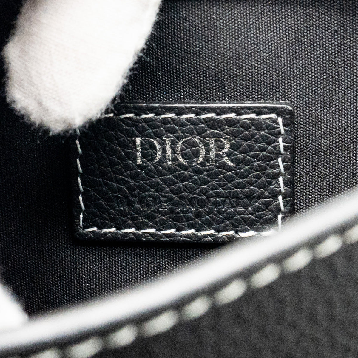 DIOR X KAWS POUCH SADDLE BAG LEATHER BLACK SHW