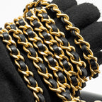 CHANEL 24C GOLD CRUSH MINI FLAP BAG CALFSKIN BLACK GHW (MICROCHIP)