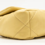 CHANEL SMALL 19 BAG LAMBSKIN YELLOW MULTICOLOUR HARDWARE (MICROCHIP)