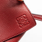 LOEWE SMALL PUZZLE GRAINED CALFSKIN RED GHW