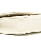 CHANEL CLASSIC WALLET ON CHAIN CAVIAR WHITE LGHW (MICROCHIP)