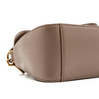 GUCCI GG MARMONT MINI TOP HANDLE BAG LEATHER DARK BEIGE GHW