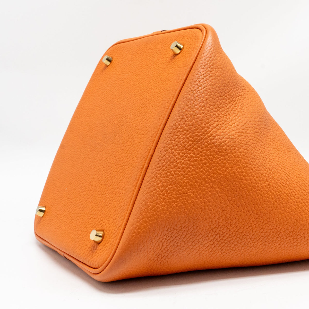 Hermes picotin 22 lock bag clemence orange GHW