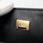 CHANEL MINI RECTANGULAR FLAP BAG LAMBSKIN BLACK LGHW (MICROCHIP)