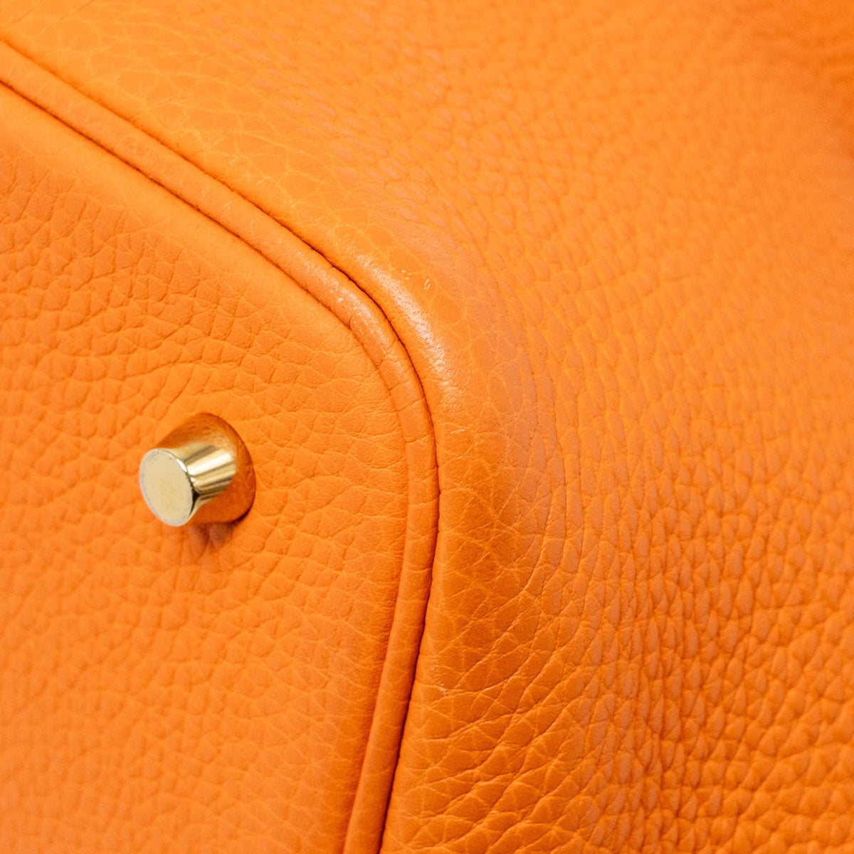 Hermes picotin 22 lock bag clemence orange GHW