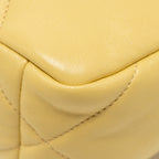 CHANEL SMALL 19 BAG LAMBSKIN YELLOW MULTICOLOUR HARDWARE (MICROCHIP)