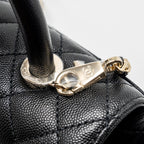 CHANEL SMALL COCO HANDLE CAVIAR BLACK LGHW (MICROCHIP)
