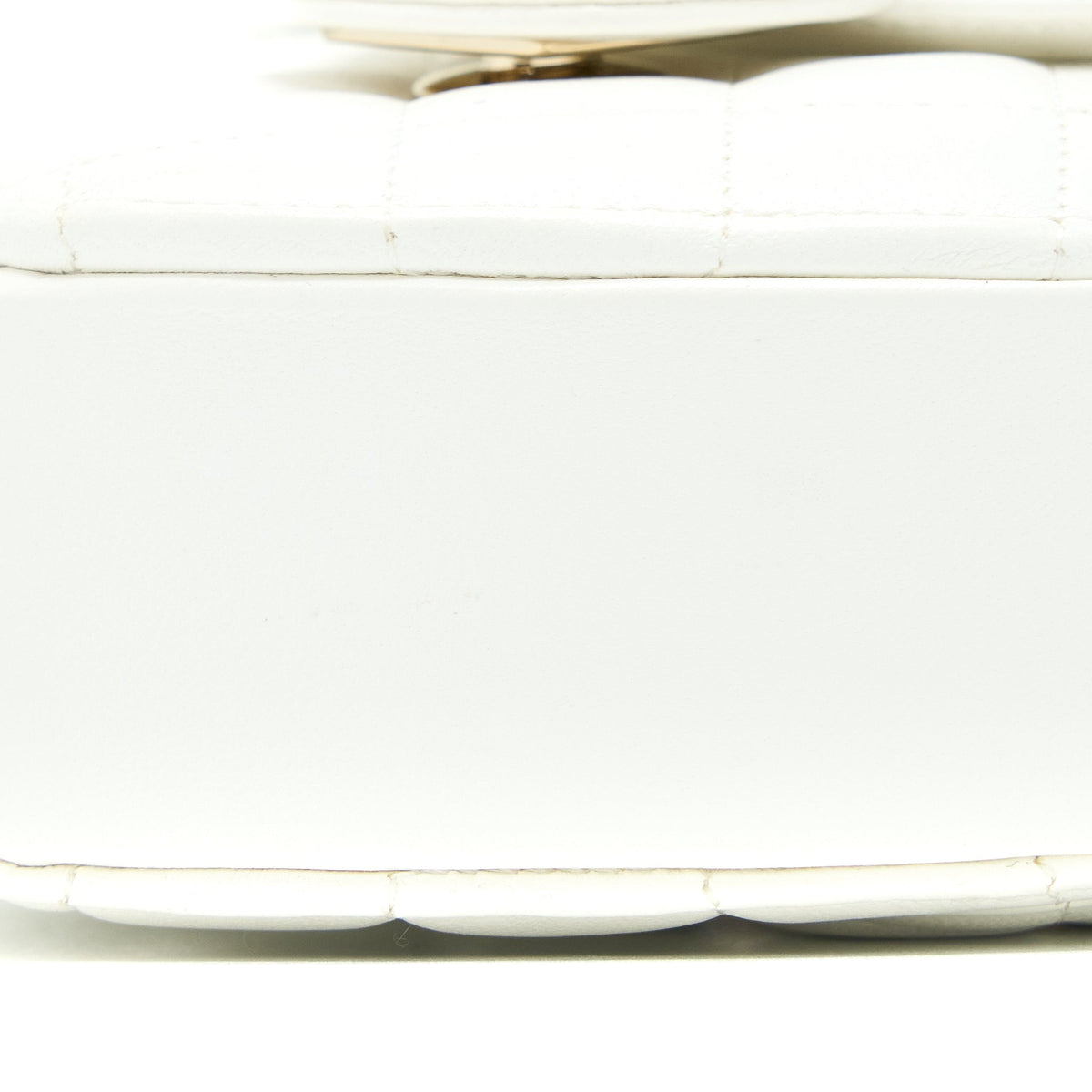 CHANEL SMALL HEART BAG LAMBSKIN WHITE LGHW