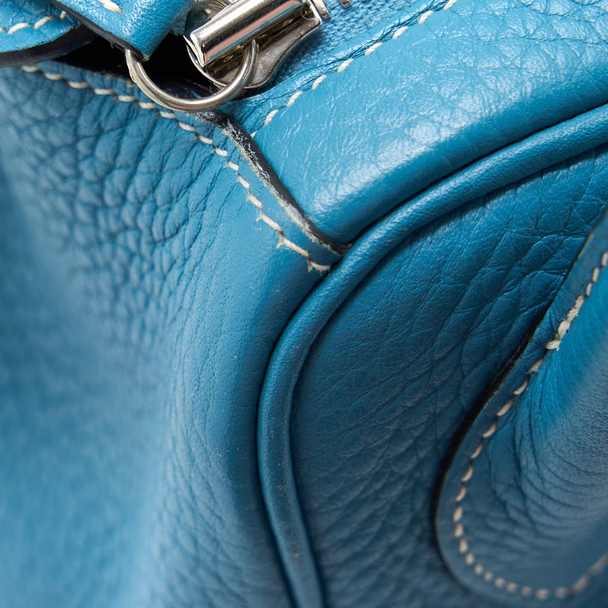 Hermes Lindy 34 Clemence Blue Jeans SHW