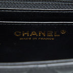 CHANEL CLASSIC MINI SQUARE FLAP BAG LAMBSKIN BLACK LGHW (MICROCHIP)