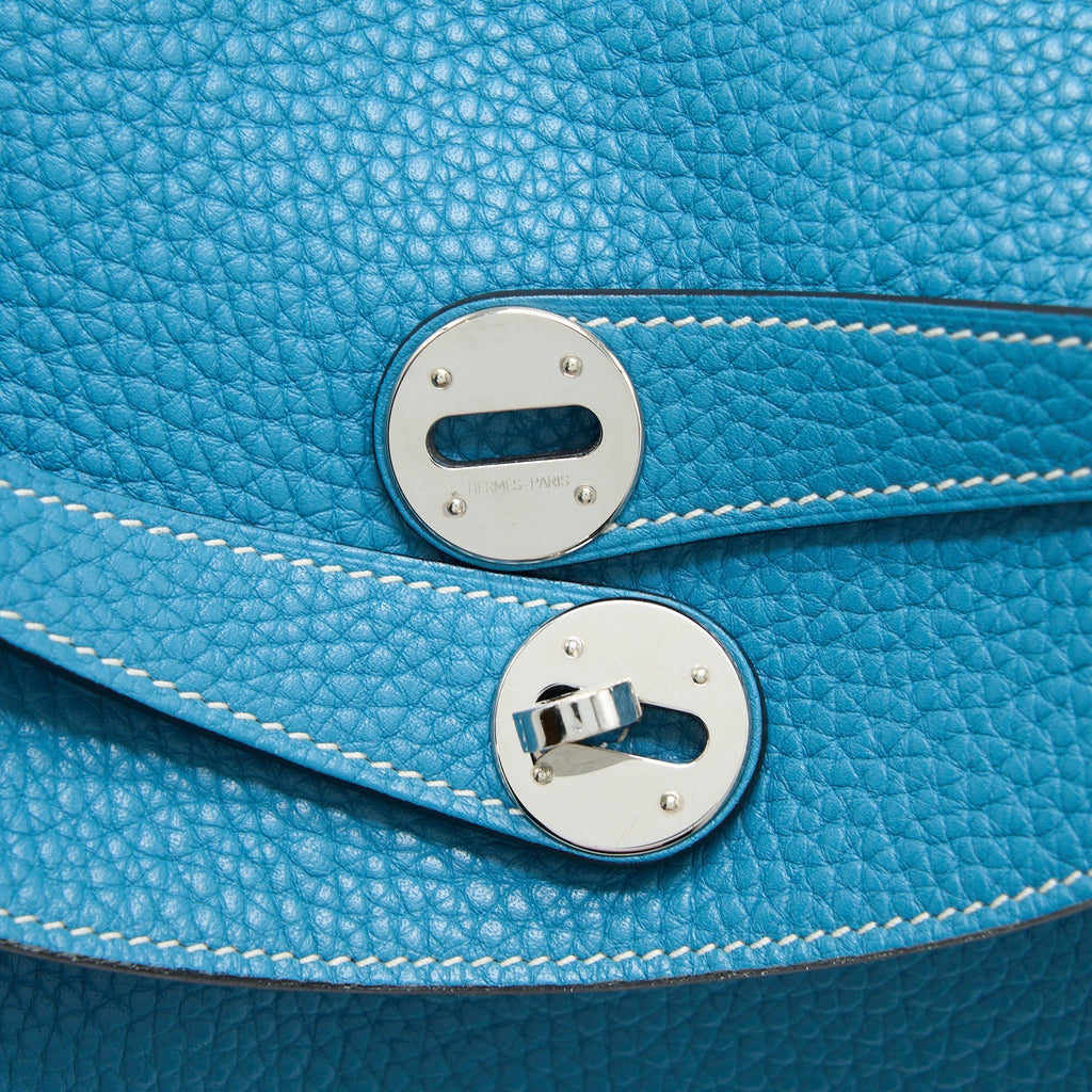 Hermes Lindy 34 Clemence Blue Jeans SHW
