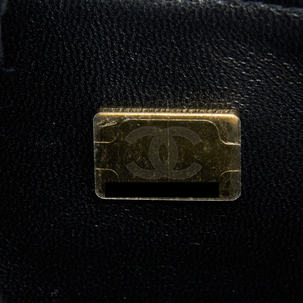 CHANEL CLASSIC MINI SQUARE FLAP BAG LAMBSKIN BLACK LGHW (MICROCHIP)
