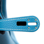 Hermes Lindy 34 Clemence Blue Jeans SHW