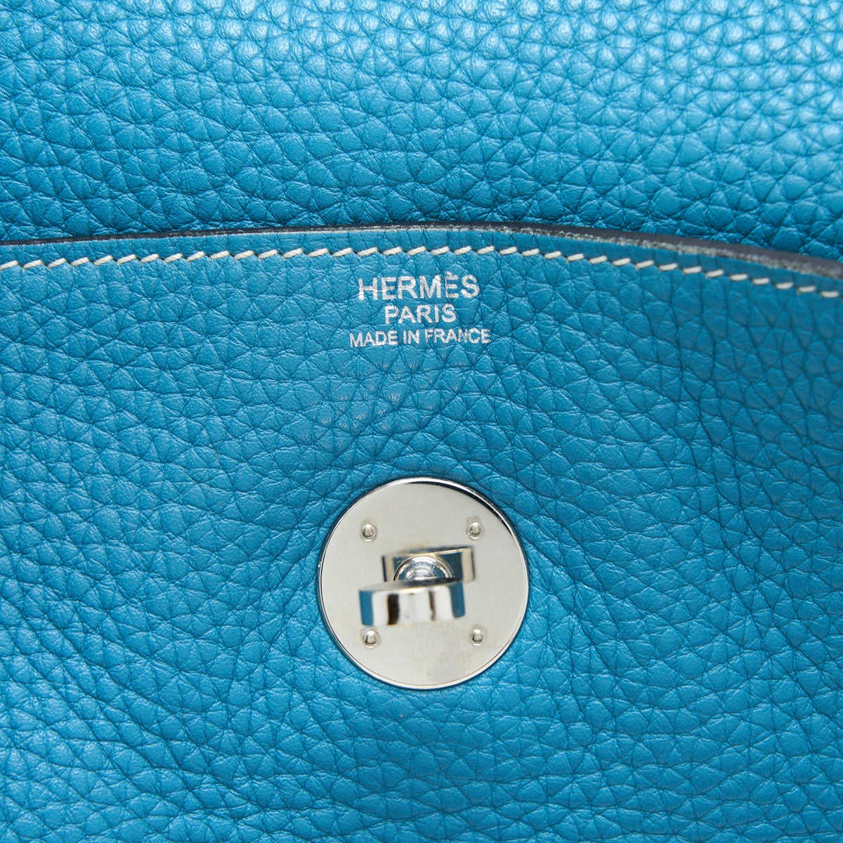 Hermes Lindy 34 Clemence Blue Jeans SHW