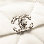 Chanel small 19 bag lambskin white multicoloured hardware (microchip)