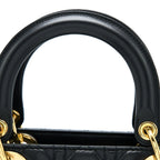 DIOR MEDIUM LADY DIOR LAMBSKIN BLACK GHW