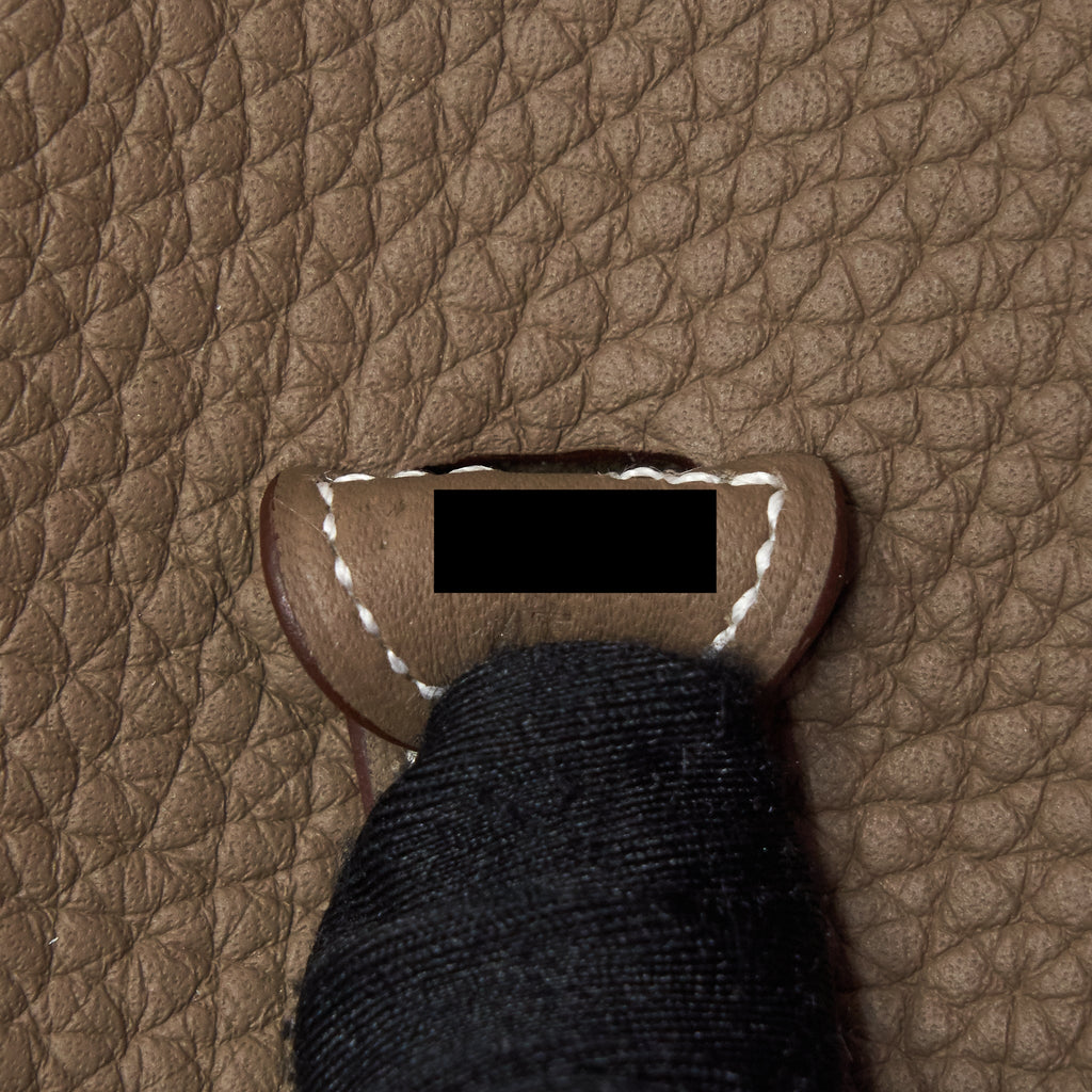 Hermes Mini Evelyne Etoupe / Indigo GHW