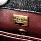 CHANEL SMALL COCO HANDLE CAVIAR BLACK LGHW (MICROCHIP)
