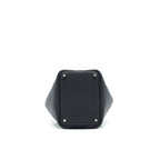 HERMES PICOTIN LOCK 18 TOUCH BAG CLEMENCE WITH ALLIGATOR HANDLE BLACK SHW