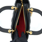 DIOR MEDIUM LADY DIOR LAMBSKIN BLACK GHW