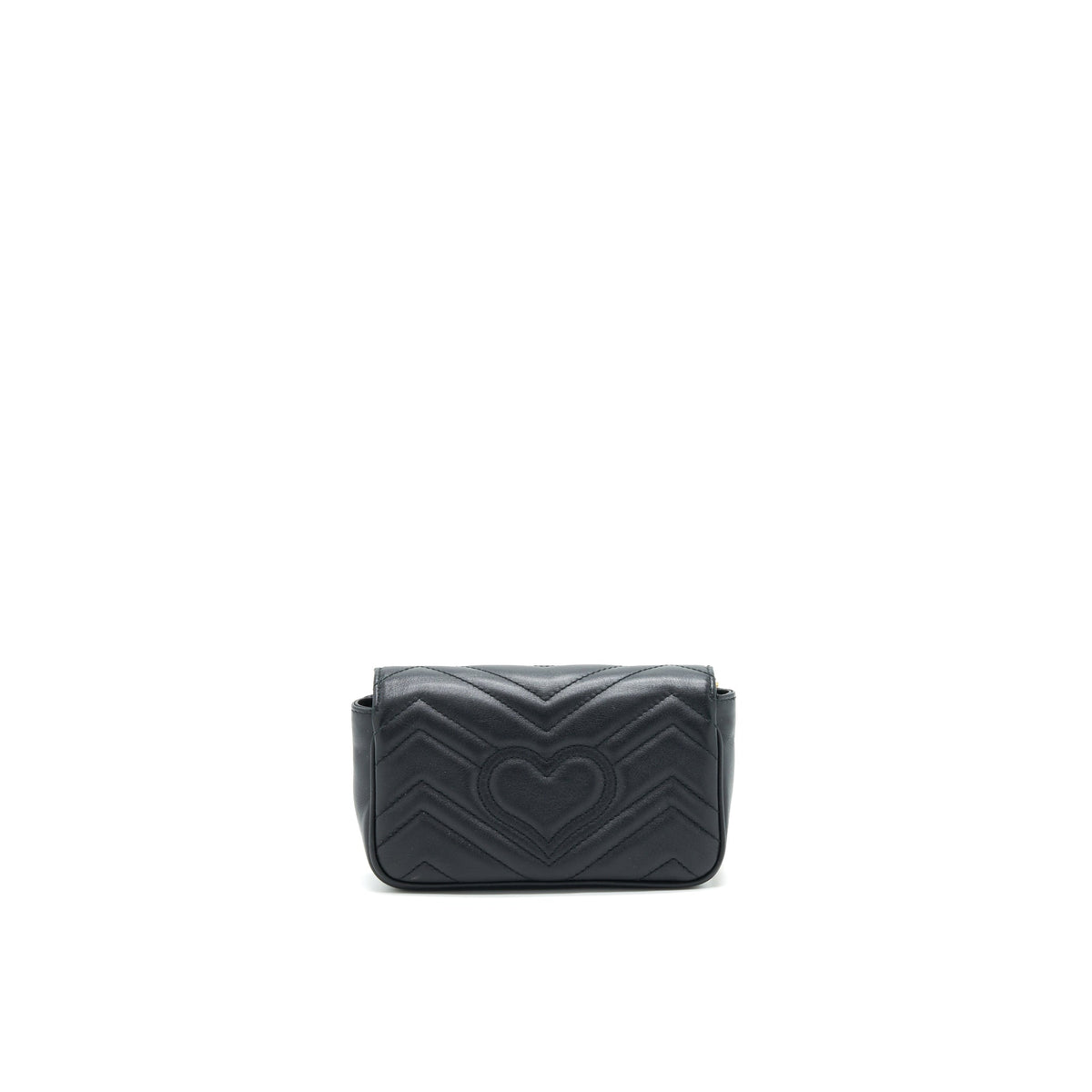 GUCCI GG MARMONT SUPER MINI BLACK GHW
