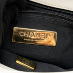 Chanel small 19 bag lambskin white multicoloured hardware (microchip)