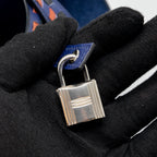 HERMES PICOTIN 18 LOCK BAG EPSOM BLUE ENCRE/ BRIQUE / BLACK SHW