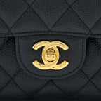 CHANEL MEDIUM CLASSIC DOUBLE FLAP CAVIAR BLACK GHW