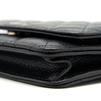 CHANEL CLASSIC WALLET ON CHAIN CAVIAR BLACK SHW