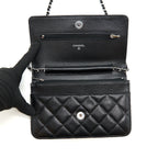 CHANEL CLASSIC WALLET ON CHAIN CAVIAR BLACK SHW