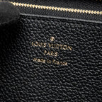 LOUIS VUITTON ZIPPY LONG WALLET EMBOSSED MONOGRAM EMPREINTE LEATHER BLACK GHW