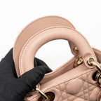 DIOR MINI LADY DIOR BAG LAMBSKIN BLUSH LGHW