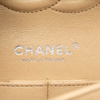 CHANEL MEDIUM CLASSIC DOUBLE FLAP BAG CAVIAR BEIGE SHW
