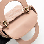 DIOR MINI LADY DIOR BAG LAMBSKIN BLUSH LGHW