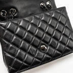 CHANEL COCO LOOP SINGLE FLAP BAG LAMBSKIN BLACK SHW