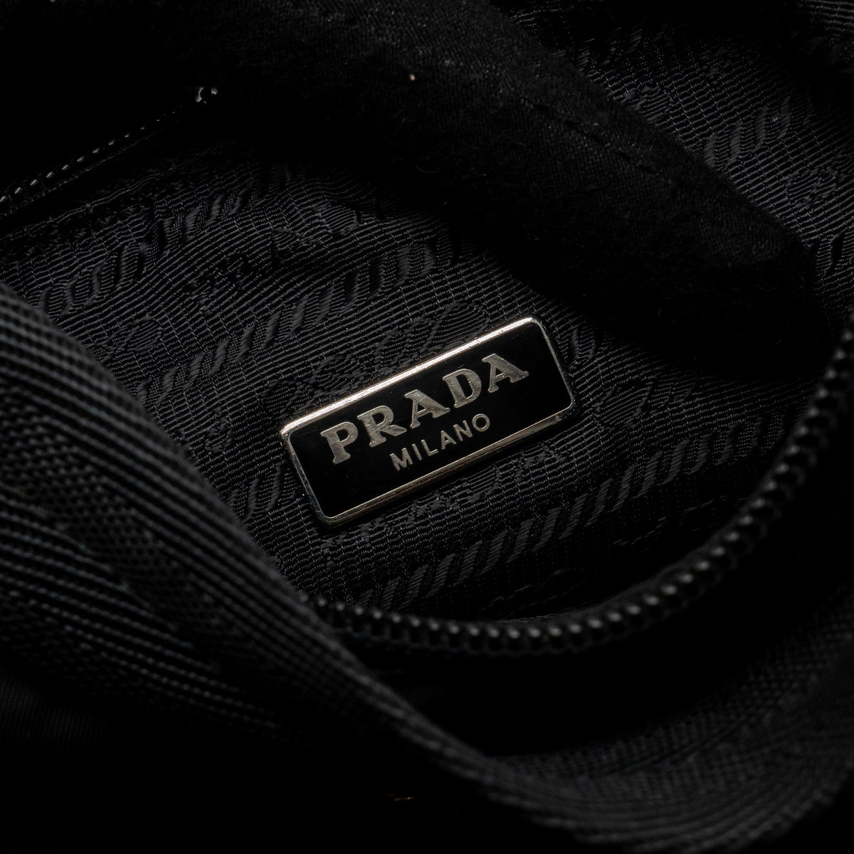 PRADA REEDITION 2000 NYLON SHOULDER BAG BLACK SHW