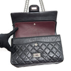 CHANEL REISSUE 2.55 DOUBLE FLAP BAG CALFSKIN BLACK SHW