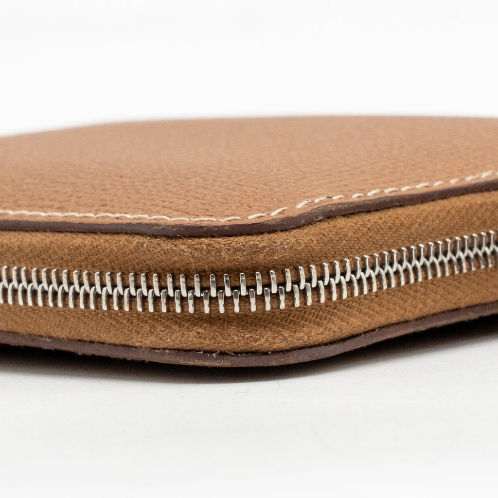 Herems silk in compact wallet epsom gold SHW