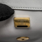 CHANEL PEARL CRUSH MINI RECTANGULAR FLAP BAG LAMBSKIN GREY GHW (MICROCHIP)