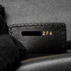 DIOR SMALL DIOR JOLIE TOP HANDLE BAG CANNAGE CALFSKIN BLACK GHW