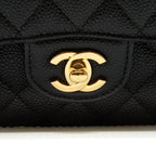 CHANEL SMALL CLASSIC DOUBLE FLAP CAVIAR BLACK GHW