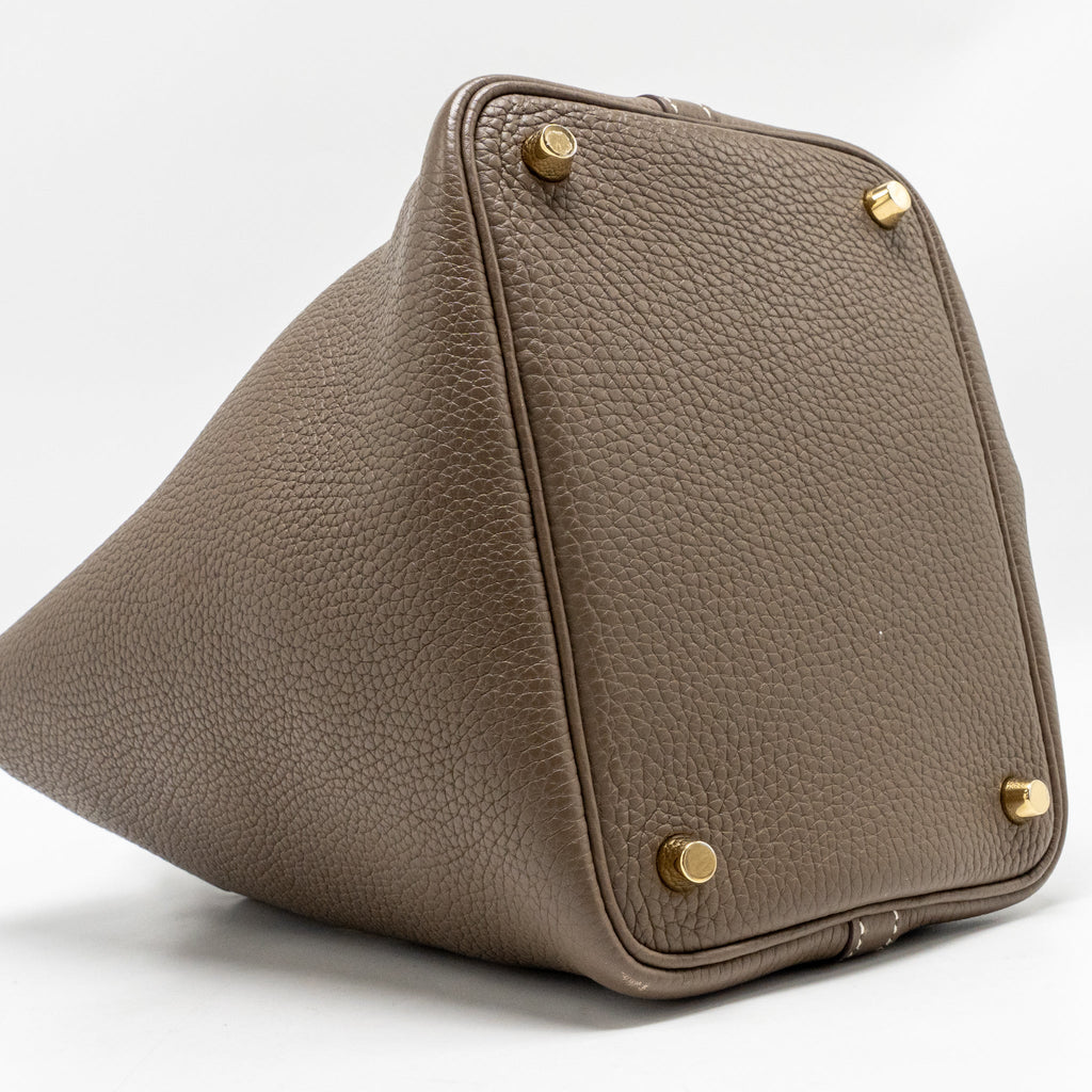 Hermes Picotin 18 Lock Bag clemence Etoupe GHW