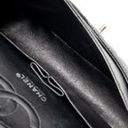 CHANEL MEDIUM CLASSIC DOUBLE FLAP BAG CAVIAR BLACK SHW