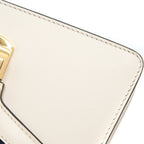 GUCCI MINI TOP HANDLE SYLVIE BAG CALFSKIN WHITE GHW