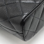 CHANEL QUILTED HOBO BAG WITH CHAIN CAVIAR BLACK LGHW (MICROCHIP)