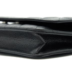 CHANEL CLASSIC WALLET ON CHAIN CAVIAR BLACK SHW (MICROCHIP)