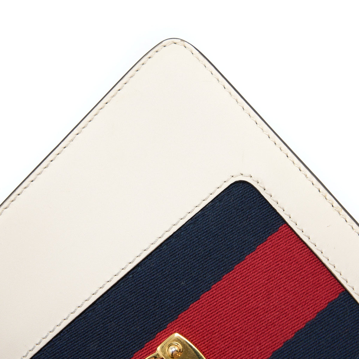 GUCCI MINI TOP HANDLE SYLVIE BAG CALFSKIN WHITE GHW